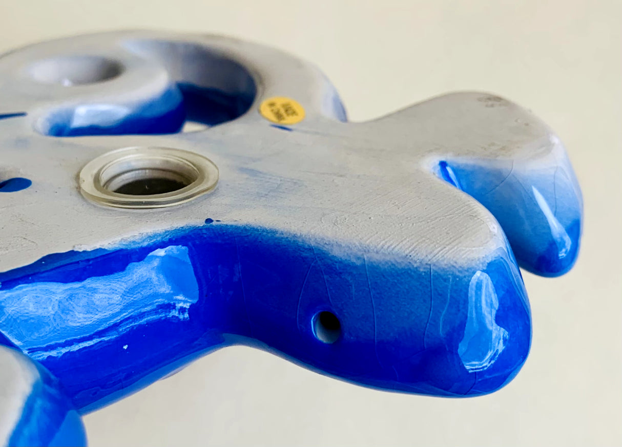 Blue Ceramic Handcrafted Lizard Tobacco Smoking Hand Pipe