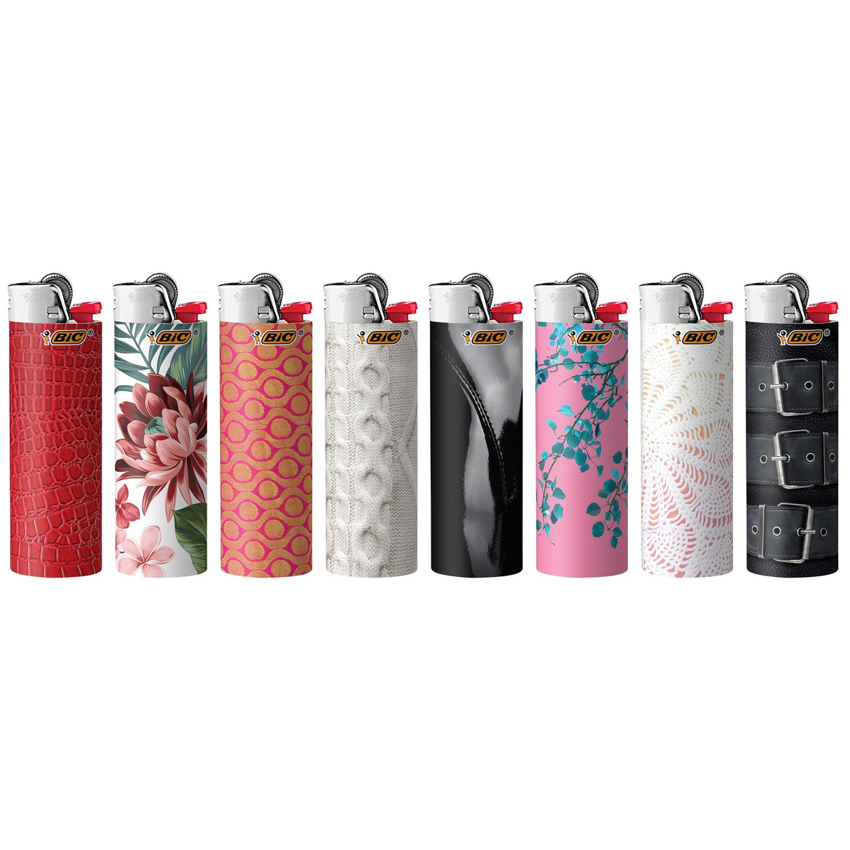 BIC Maxi Pocket Lighter, Fashion Series, 8-Count, Unique Designs