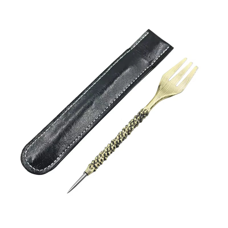 RETRO HOOKAH FORK TOOL WITH TWISTED MACE DESIGN SHISHA ACCESSORY