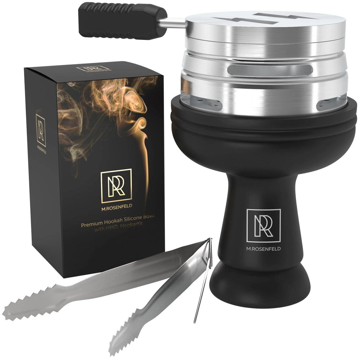 PREMIUM BLACK SILICONE PHUNNEL HOOKAH BOWL SET WITH DURABLE HEAT-RESISTANT DESIGN