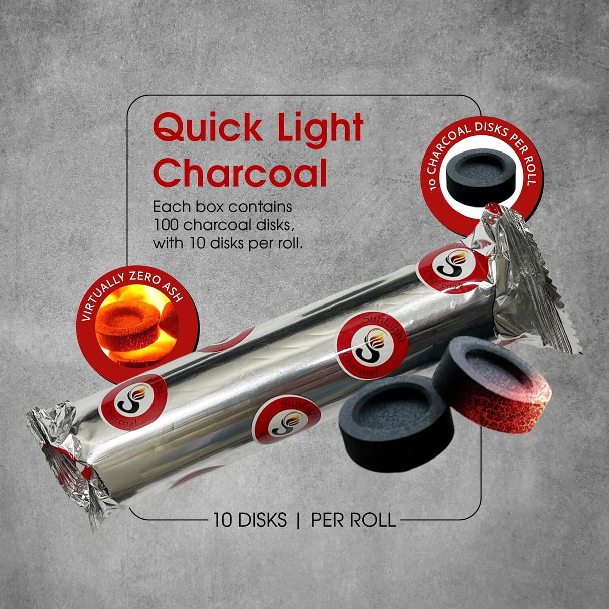 SUNLIGHT® QUICK LIGHT CHARCOAL TABLETS FOR INCENSE