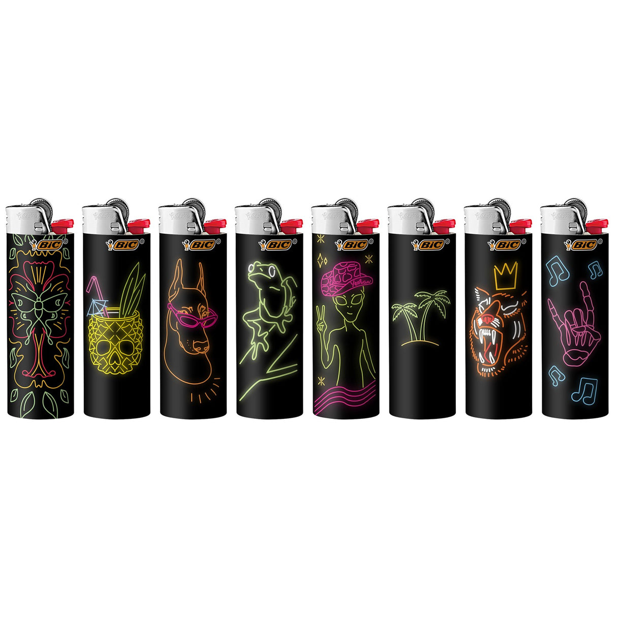 BIC SPECIAL EDITION NEON SERIES LIGHTERS, 8-COUNT