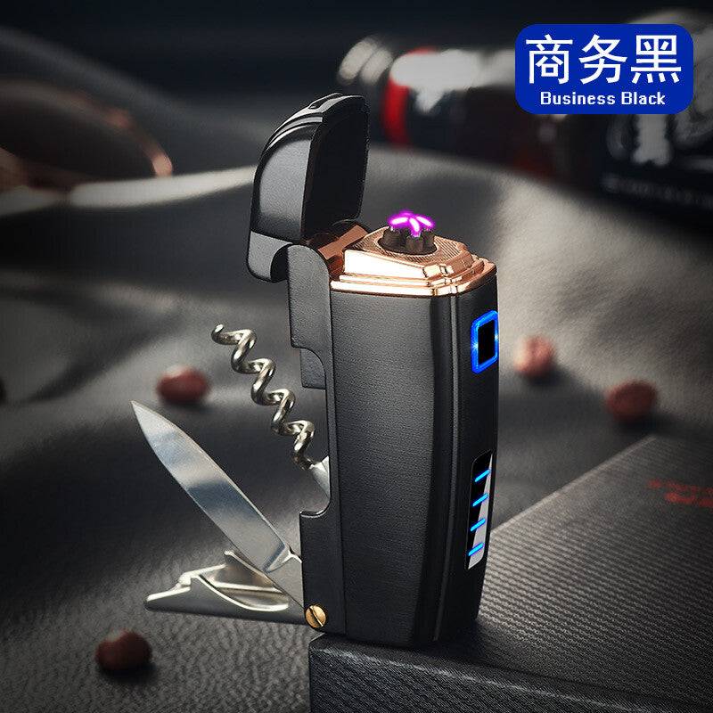 Dual Arc Plasma Electric Lighter USB Rechargeable, Multi Function,Outdo