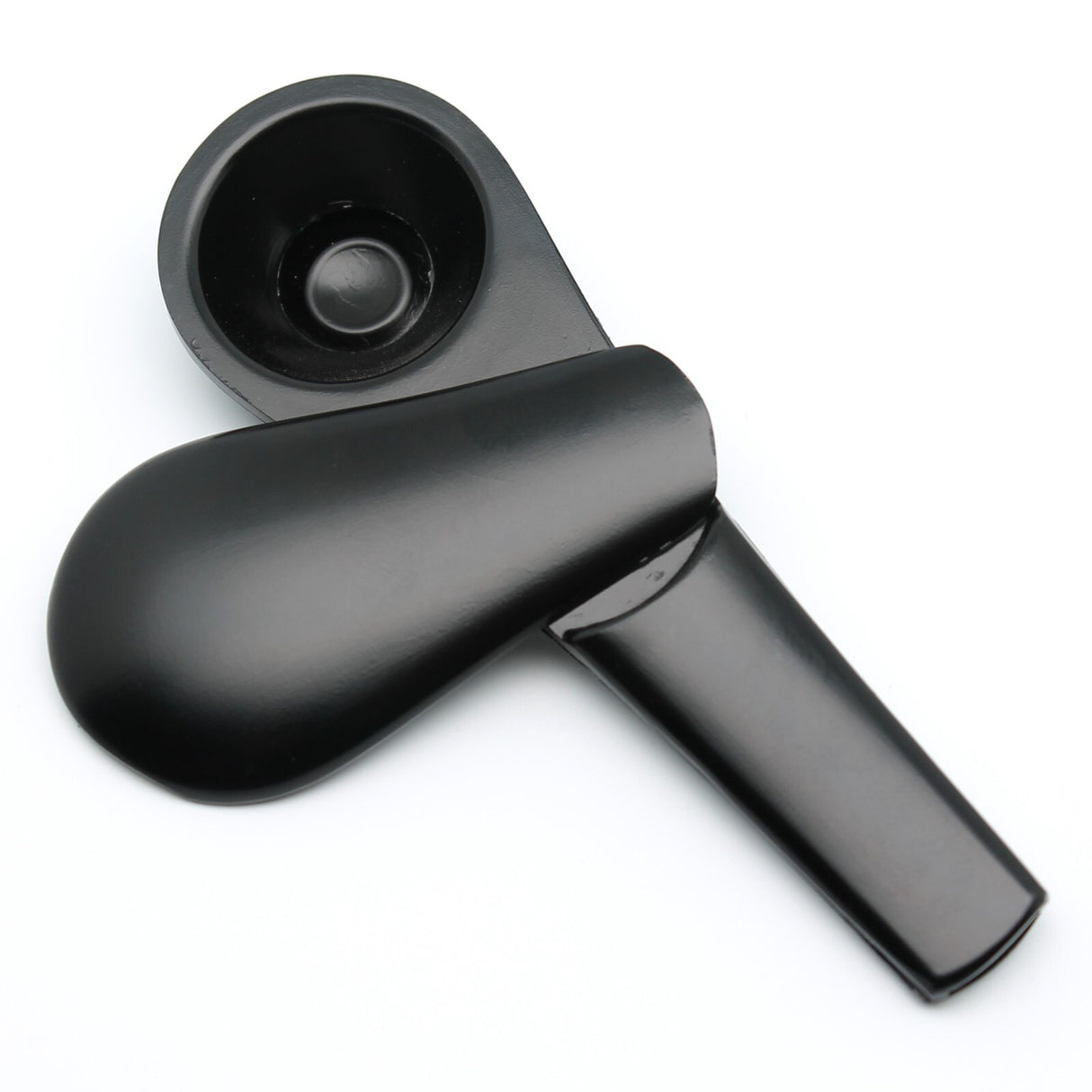 3.8" Metal Smoking Pipes Magnetic Lid Zinc Alloy Smoke Bowl Tobacco Black Pipe