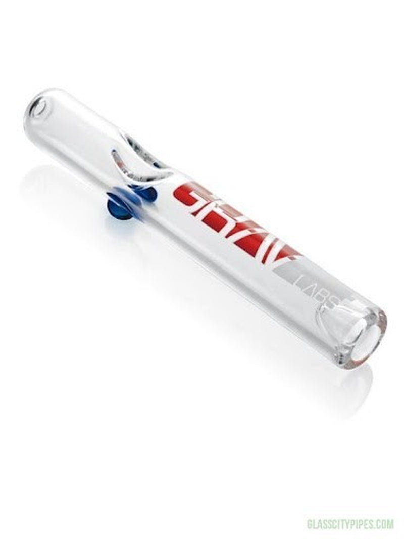 4.5" Grav Glass Pipe Bowl Steamroller Logo Colors Vary