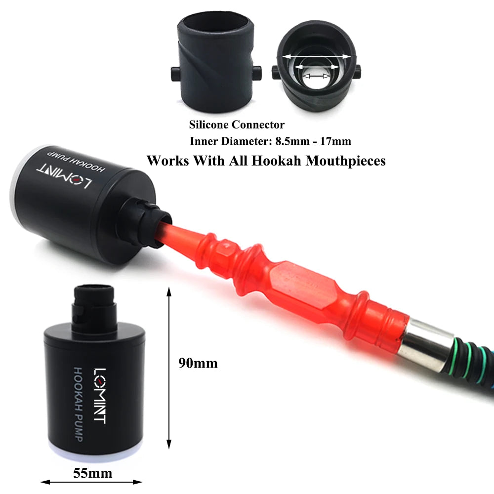 MINI PORTABLE ELECTRONIC HOOKAH AIR PUMP WITH RECHARGEABLE BATTERY