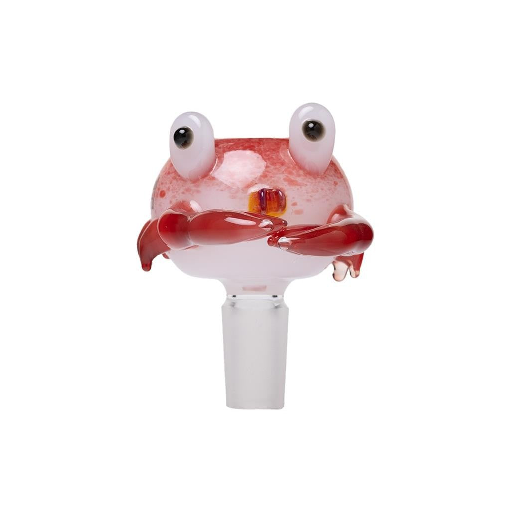 Human Grade Animal Bowl 1 CRABBY 3" 14Mm Male Borosilicate Glass Hand Made