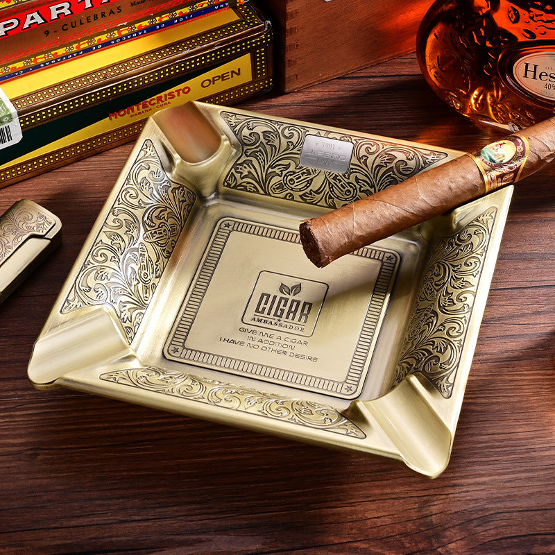 Creative Cuban Four-Slot Ceramic Cigar Ashtray