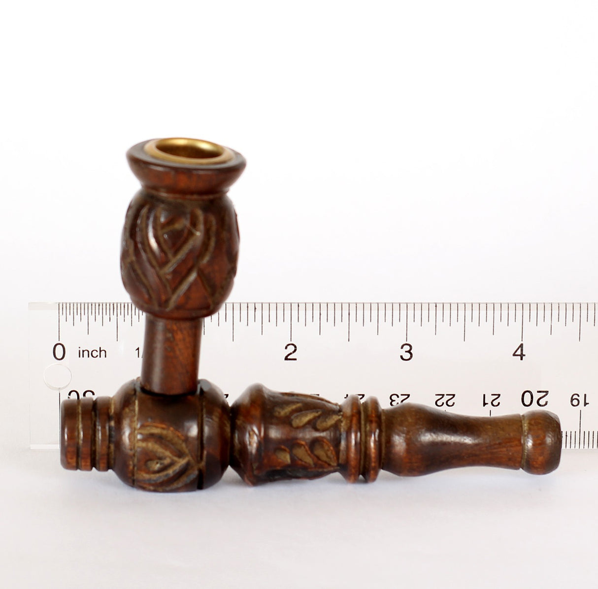 3 Pipe Set Premium Wood Hand Carved Smoking Pipes, with Easy Top Grinder L3GABLN