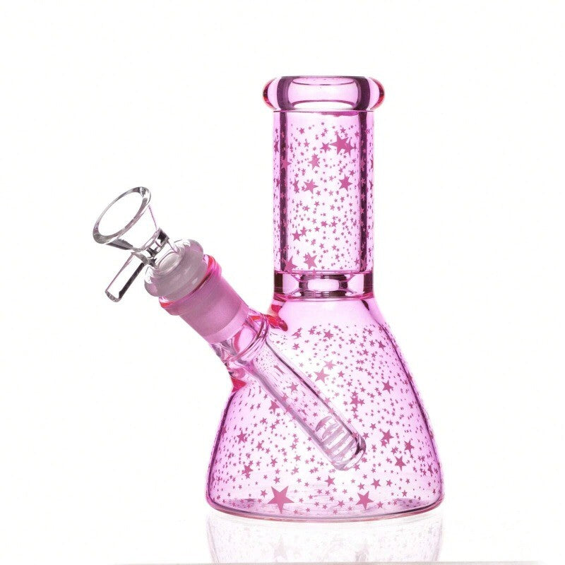 MINI Pink 6Inch Glass Hookah Bong Bubbler Smoking Water Pipe Portable Glass Bowl