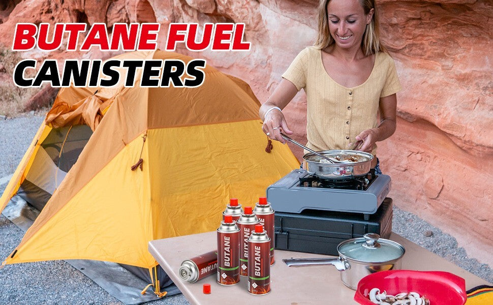 BUTANE FUEL CANISTERS FOR CAMPING STOVES – 28 PACK