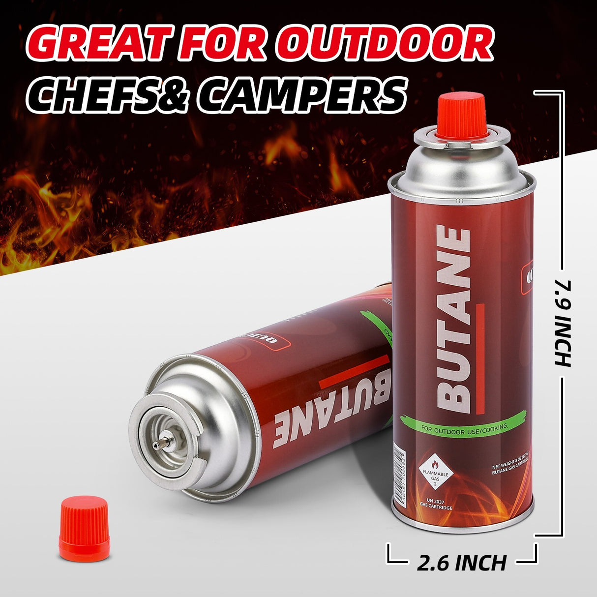 BUTANE FUEL CANISTERS FOR CAMPING STOVES – 28 PACK