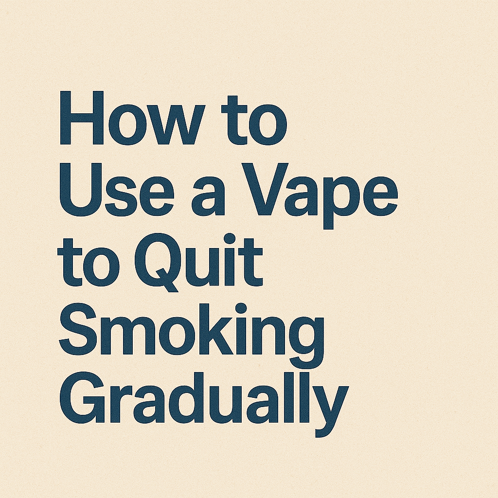 How to Use a Vape to Quit Smoking Gradually