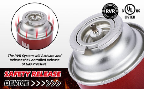 PORTABLE BUTANE FUEL CANISTER FOR CAMPING STOVES – 12 PACK