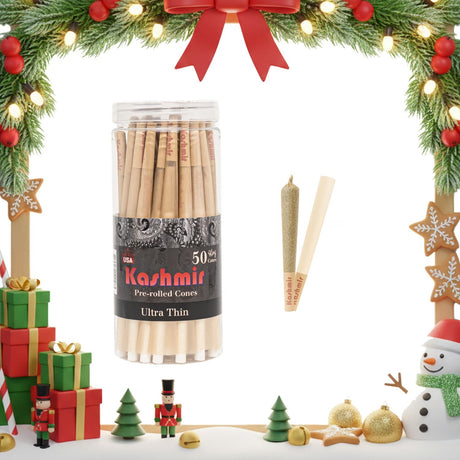 Kashmir Pre Rolled Cones King Ultrathin Slow Burning Rolling Paper Cones 50 Ct