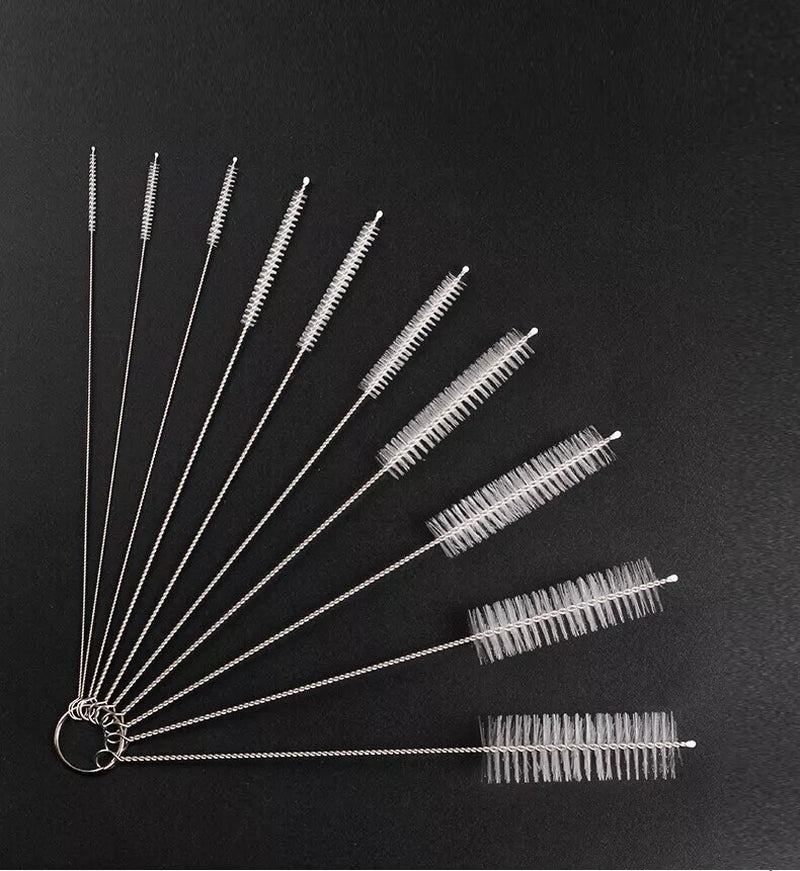 10Pcs Pipe Cleaners Brush Smoking / Tobacco Pipe Cleaning Tools White 10 Sizes