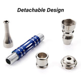 ( 3Pack ) 4.3" Long Metal Lay Flat Tobacco Smoking Hand Pipes with Caps Lids