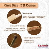 Kashmir Pre Rolled Cones King Size 50 Ct Mango Flavored Rolling Paper Cones