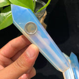 Natural Quartz Smoking Pipe Crystal Point Wand Stone Rock Obelisk Healing 1Pc