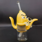 6.7" Angry Banana Hookah Silicone Water Pipe Smoking Hand Pipes Bubbler Yellow
