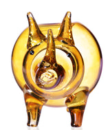 CUTE 4" RHINO Animal Glass Hand Pipe COOL FUMED Alien Bowl Pipe MONSTER *USA*