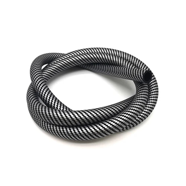 COLORFUL SILICONE HOOKAH HOSE CARBON FIBER SKULL DESIGN 12MM ID 17MM OD 1500MM