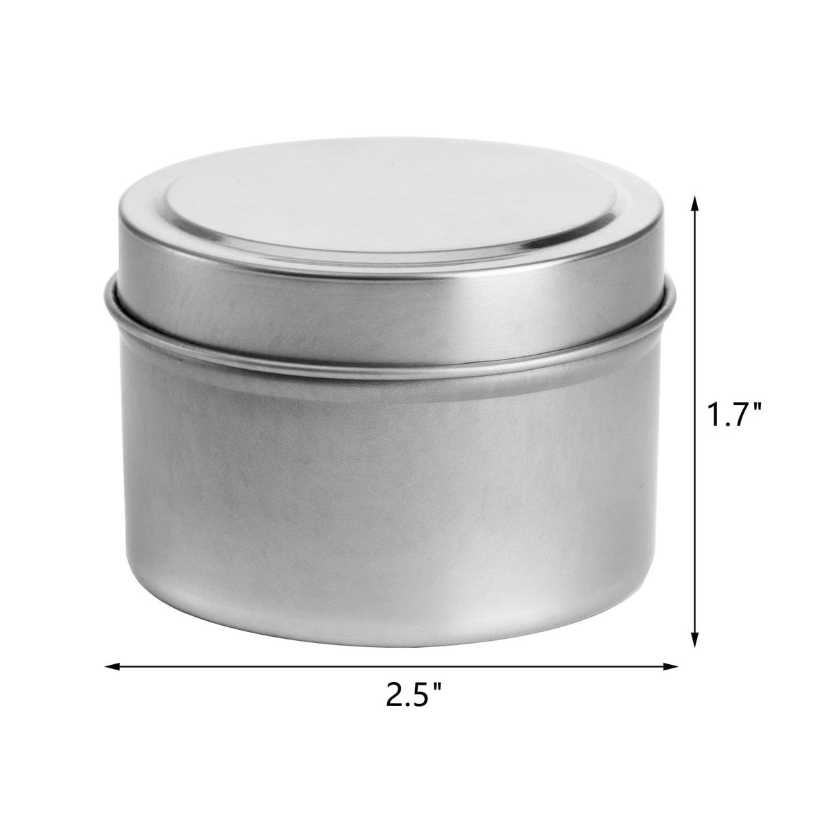 TRAVEL ROUND METAL CANDLE TINS WITH LIDS – 30 PCS 4 OZ ROUND