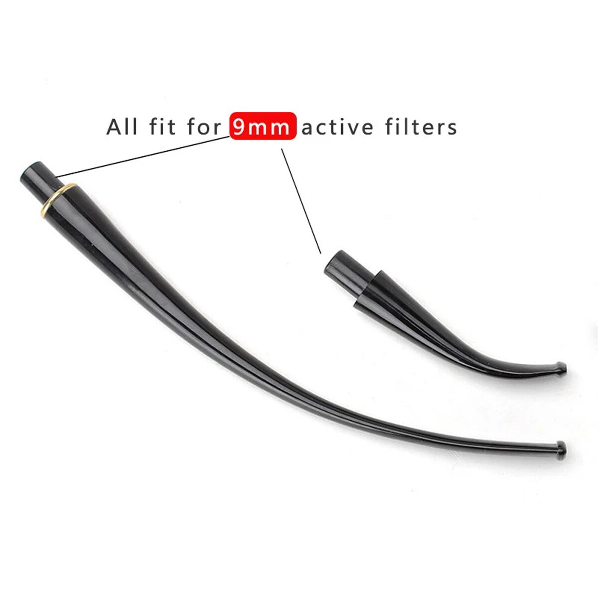 Rosewood Churchwarden Gandalf Pipe Long Stem Bent Tobacco Pipe W/ Accessories US