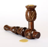 3 Pipe Set Premium Wood Hand Carved Smoking Pipes, with Easy Top Grinder L3GABLN