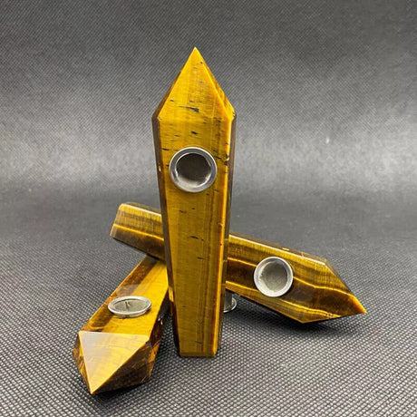 Natural Quartz Smoking Pipe Crystal Point Wand Stone Rock Obelisk Healing 1Pc