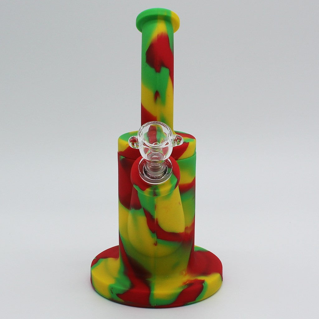 Silicone Rig Smoking Water Pipe Tobacco with 14Mm Glass Bowl