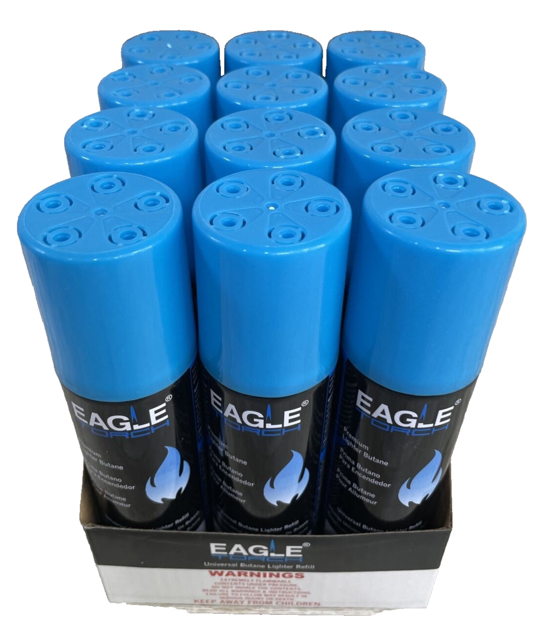 EAGLE TORCH UNIVERSAL PREMIUM BUTANE LIGHTER GAS REFILL – 80 ML (12 PACK)