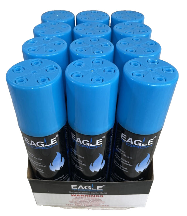 EAGLE TORCH UNIVERSAL PREMIUM BUTANE LIGHTER GAS REFILL – 80 ML (12 PACK)