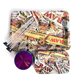 5-PACK TOBACCO KIT SET WITH STORAGE TUBES, GRINDER & ROLLING TRAY