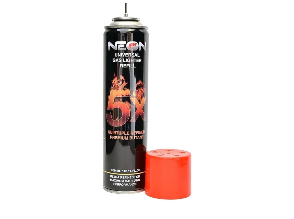 NEON 5X REFINED BUTANE LIGHTER GAS FUEL REFILL – 300 ML / 10.14 OZ (12 PACK)