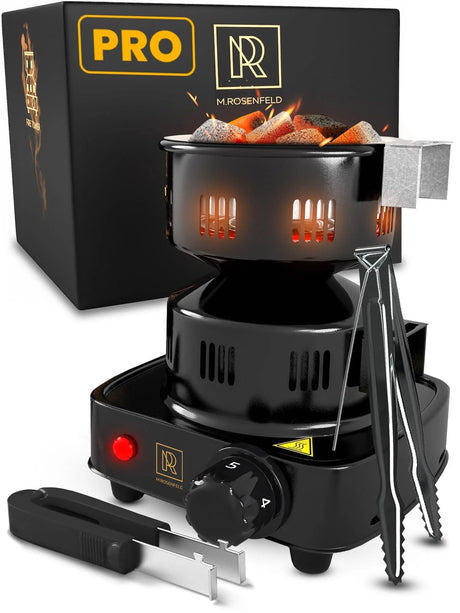 M. ROSENFELD PRO HOOKAH ELECTRIC COAL BURNER FIRE TOWER MULTIPURPOSE STOVE