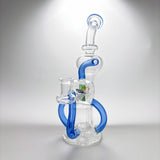 9Inch Glass Recycler Bong Windmill Spin Water Pipe Tornado Percolator Bubbler