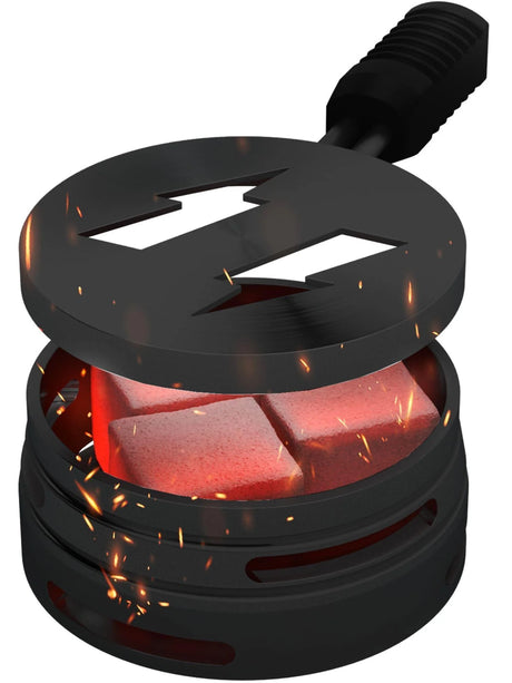 BLACK HOOKAH CHARCOAL HOLDER HEAT MANAGEMENT SYSTEM
