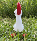 WHITE DUCK GLASS PIPE (Handmade)Anim