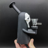 6.3" Faceless Man Hookah Smoking Bubbler Silicone Bong Water Pipe W/ Glass Bowl