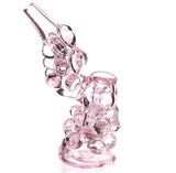 7” Bubbler with Bubble Stocks Pink Girly Glass Water Pipe Bubbler Bong *USA*