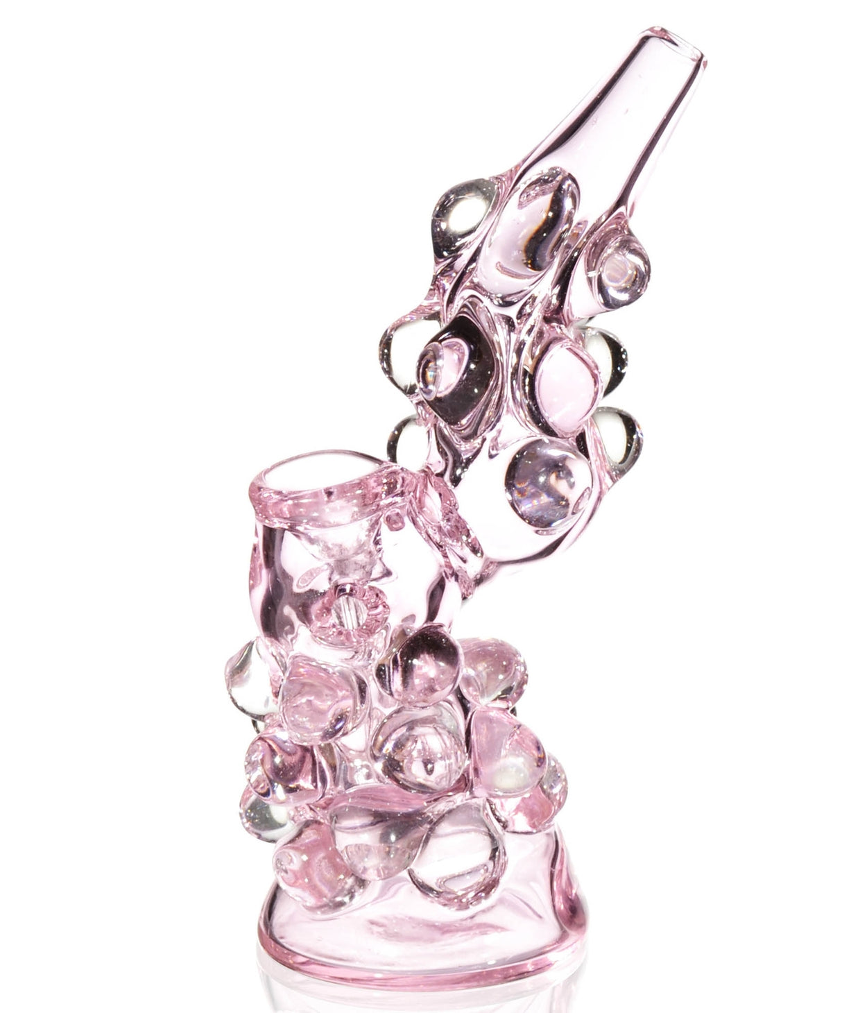 7” Bubbler with Bubble Stocks Pink Girly Glass Water Pipe Bubbler Bong *USA*