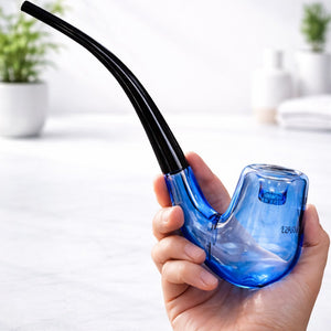 MK GLASS 12-INCH SHERLOCK GLASS HAND PIPE WITH SCREEN