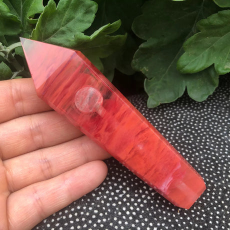Natural Quartz Smoking Pipe Crystal Point Wand Stone Rock Obelisk Healing 1Pc
