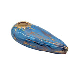 4" Ceramic Smoking Tobacco Pipe Oval Blue Made in USA