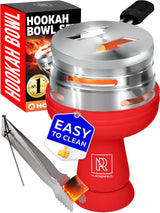 PREMIUM RED SILICONE PHUNNEL HOOKAH BOWL SET WITH DURABLE HEAT-RESISTANT DESIGN
