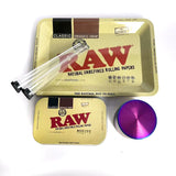 5-PACK TOBACCO KIT SET WITH STORAGE TUBES, GRINDER & ROLLING TRAY