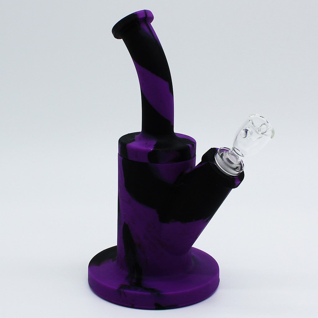 Silicone Rig Smoking Water Pipe Tobacco with 14Mm Glass Bowl