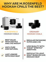 HOOKAH COALS COCONUT HOOKAH CHARCOAL 200 COUNT / 3 KG (6.6 LBS) 25MM CUBES