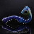 5" Handmade Thick Midnight Blue Marble Sherlock Tobacco Smoking Bowl Glass Pipes